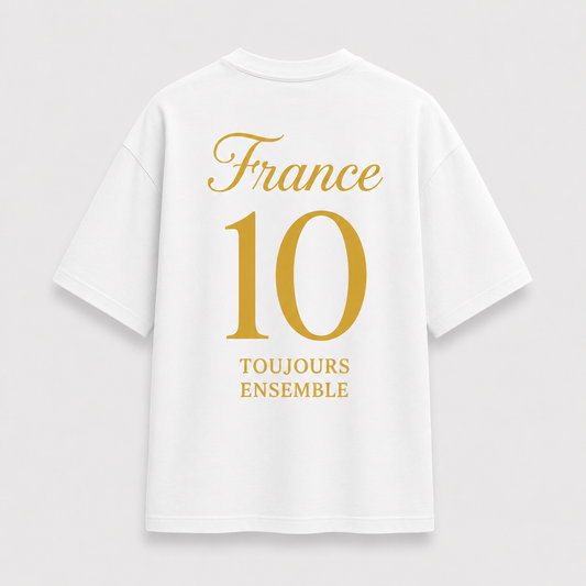 france fan shirt back print clean
