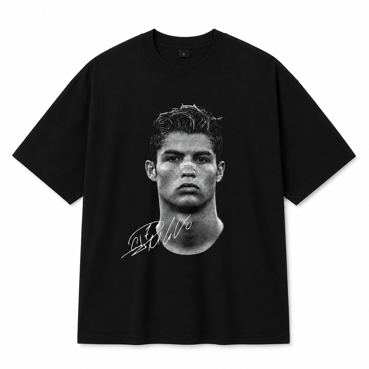 legend no 7 oversize fussball t-shirt schwarz clean