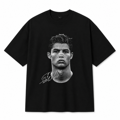 legend no 7 oversize fussball t-shirt schwarz clean