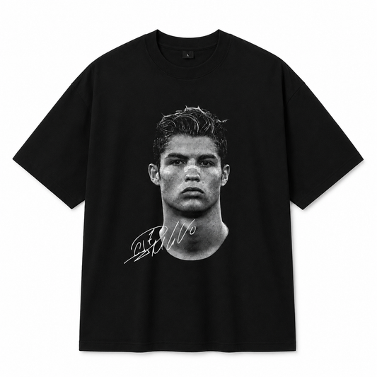 legend no 7 oversize fussball t-shirt schwarz clean