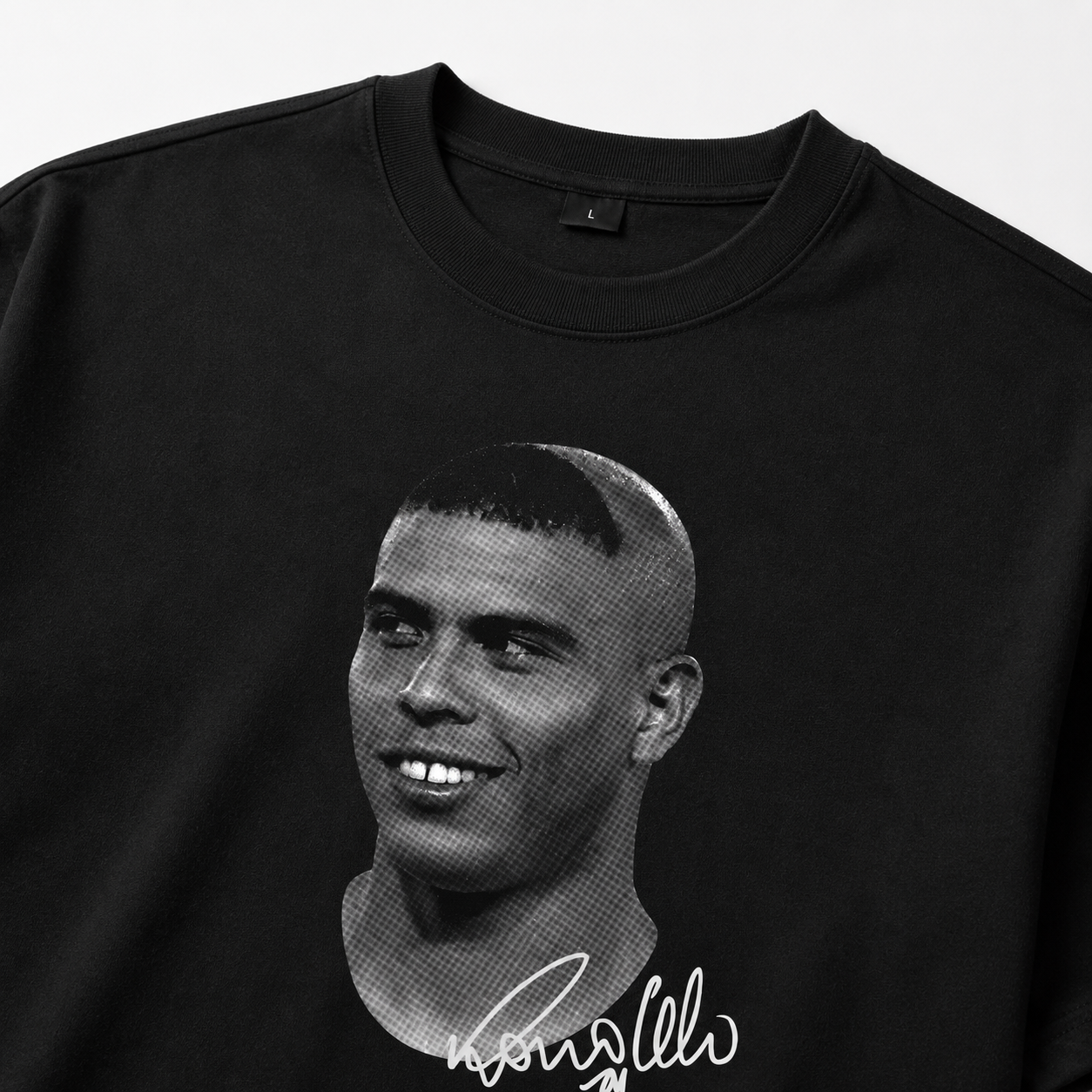 legend no 9 oversize fussball t-shir schwarz close