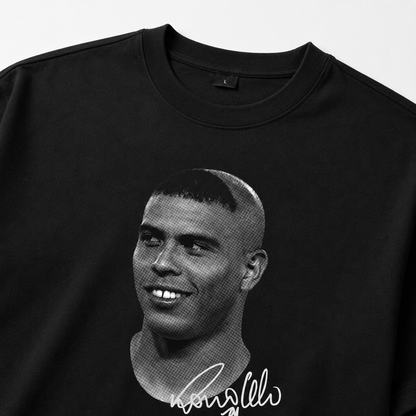 legend no 9 oversize fussball t-shir schwarz close