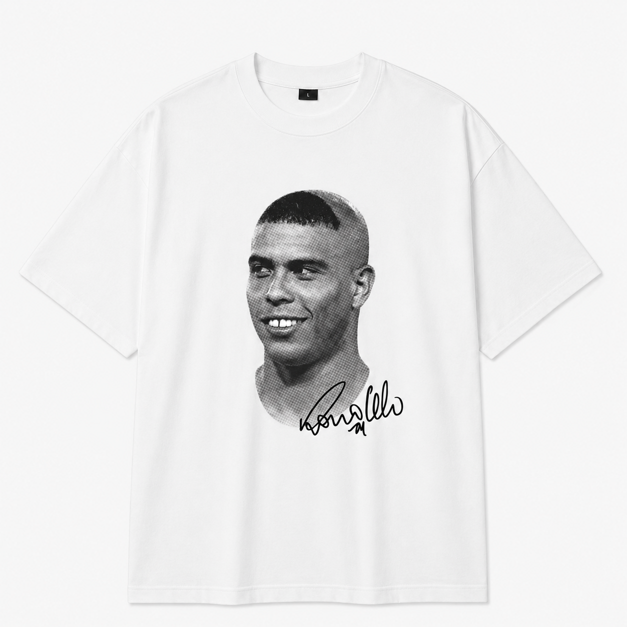 legend no 9 oversize fussball t-shir weiss
