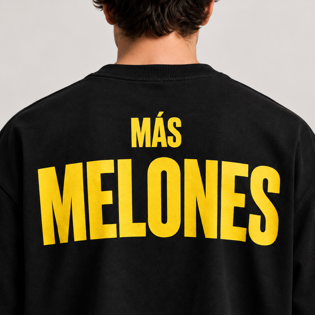 MÁS MELONES Oversized T-Shirt – Schwarz