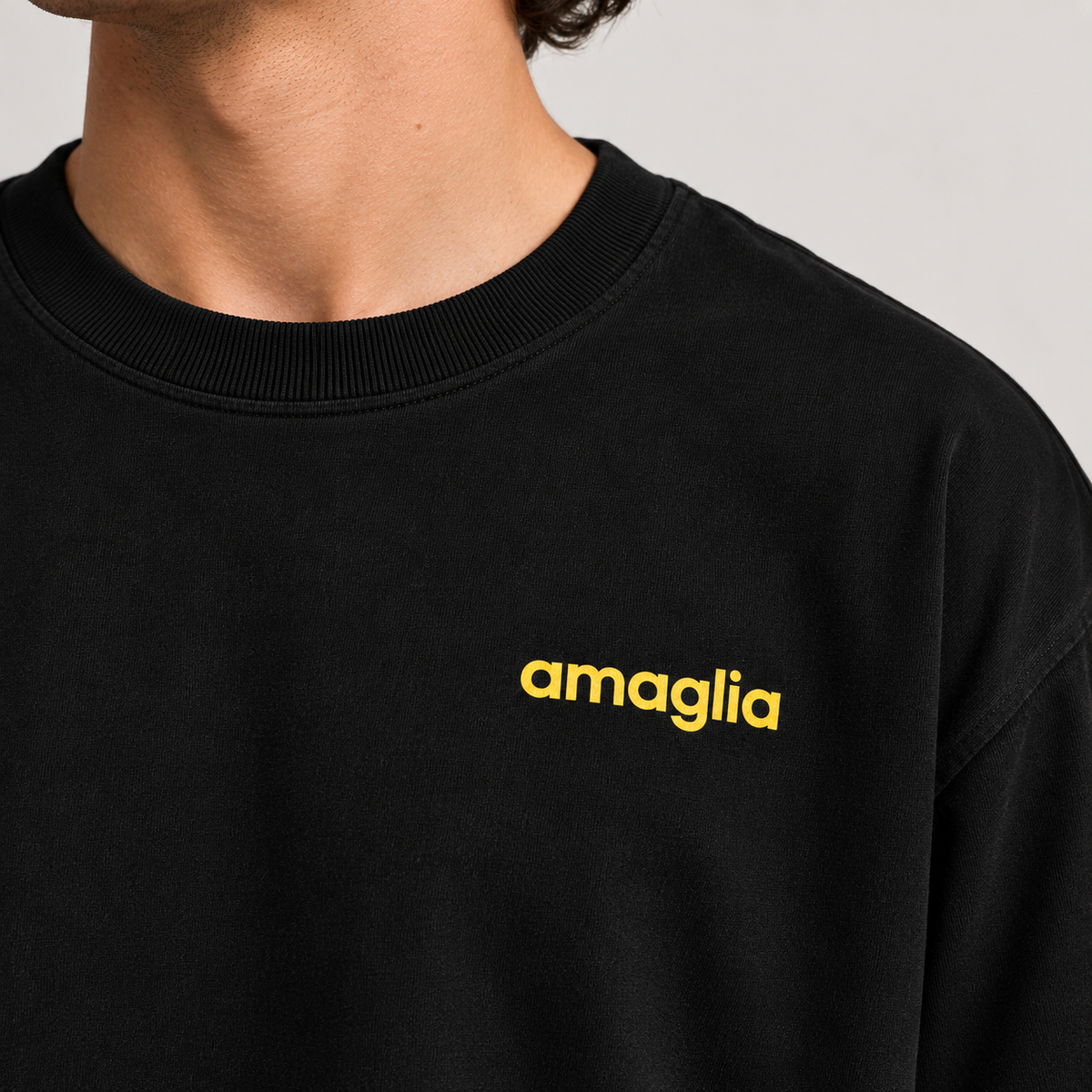 MÁS MELONES Oversized T-Shirt – Schwarz
