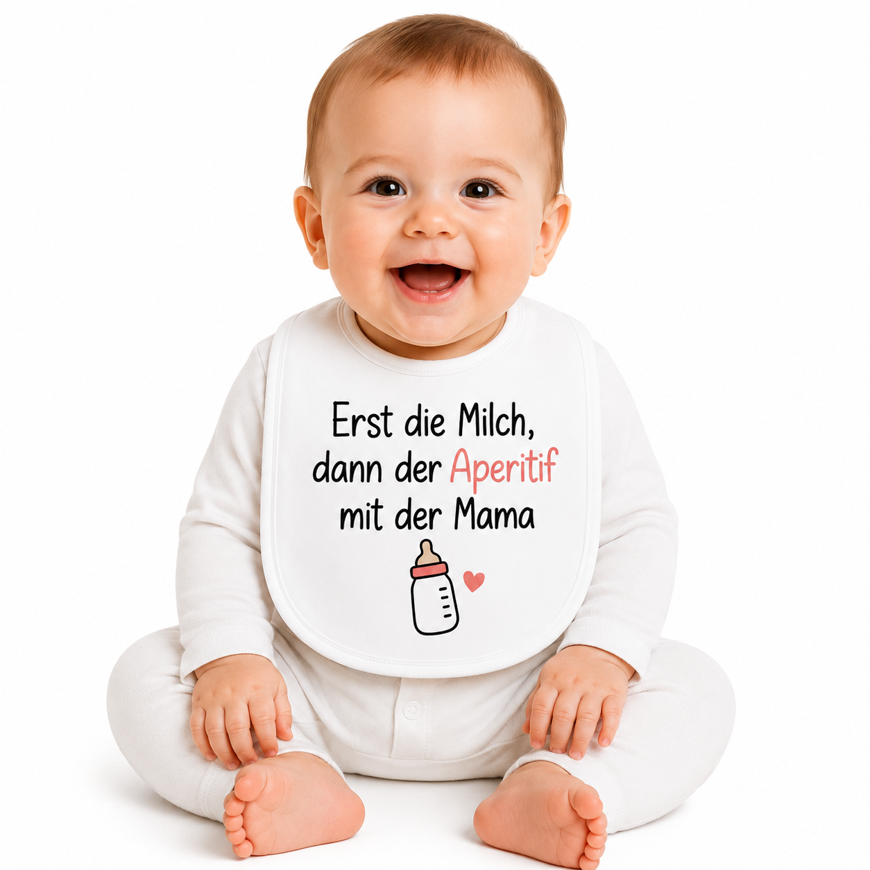 Baby-Lätzchen – Erst die Milch, dann der Aperitif mit der Mama