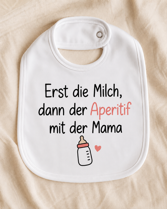 Baby-Lätzchen – Erst die Milch, dann der Aperitif mit der Mama