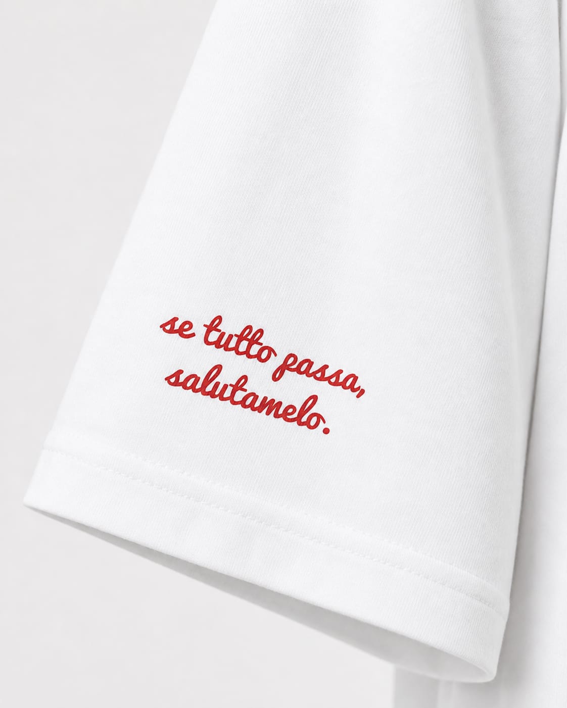 Se tutto passa salutamelo Oversize T-Shirt Weiss