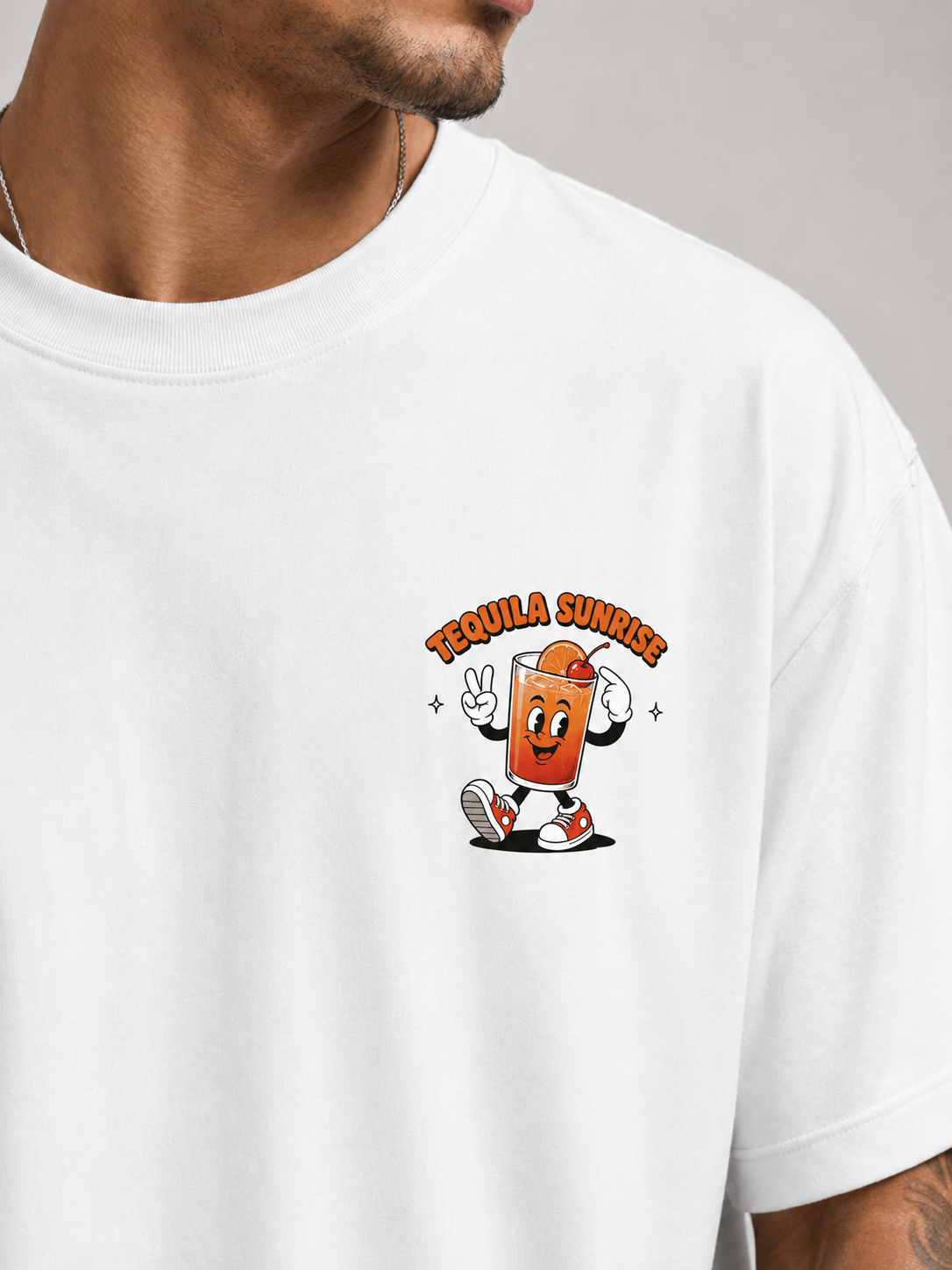 Tequila Sunrise T-Shirt weiss
