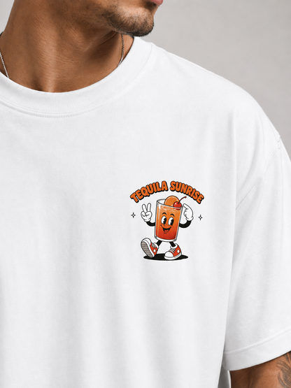Tequila Sunrise T-Shirt weiss