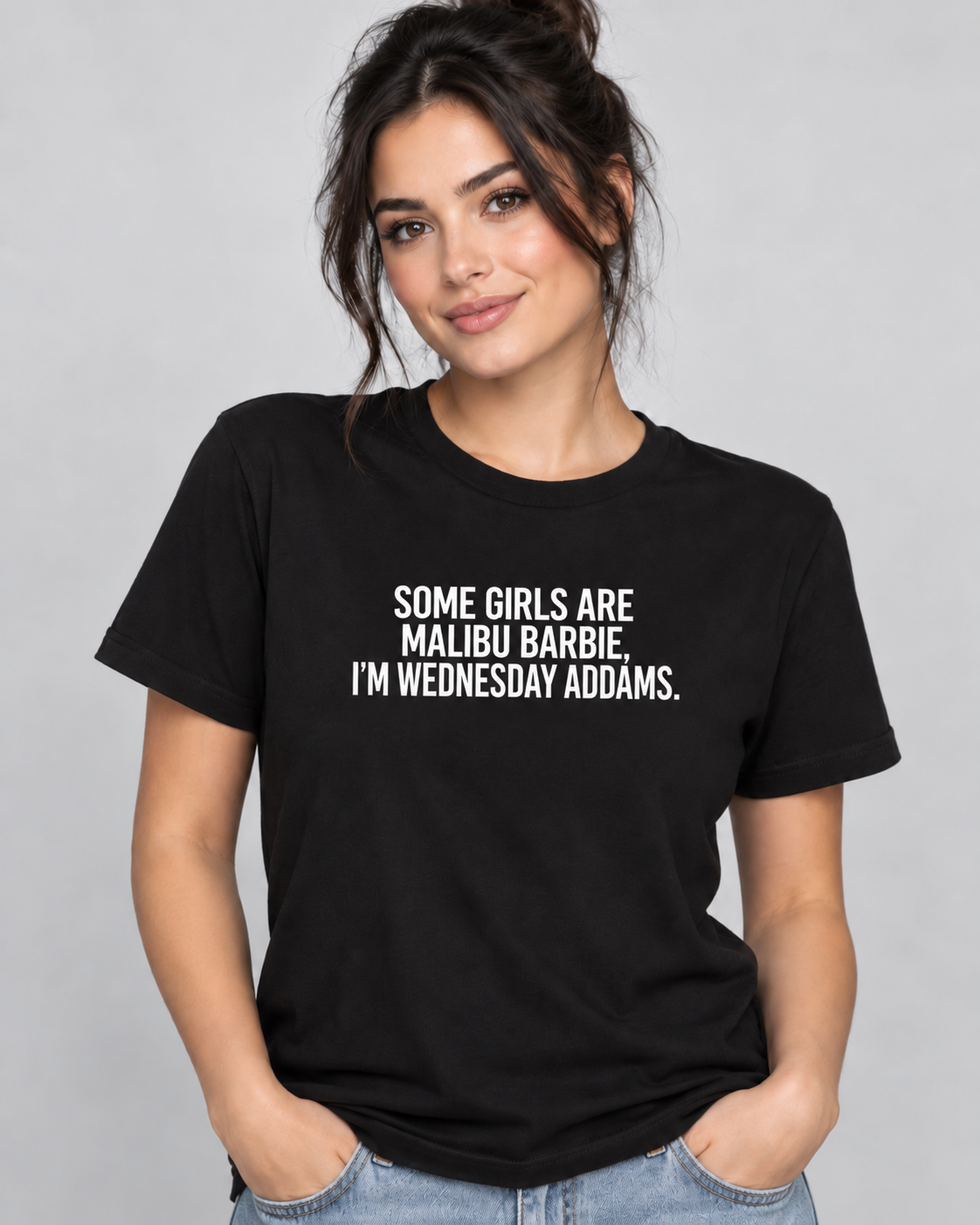 Some Girls Are Malibu Barbie, I’m Wednesday Addams T-Shirt – Statement Shirt